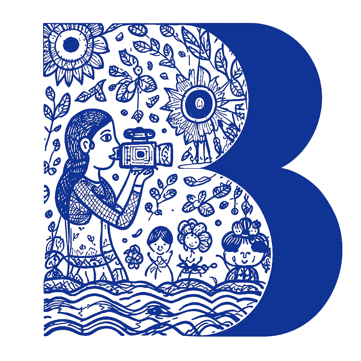 BlueBlots illustrated B logo